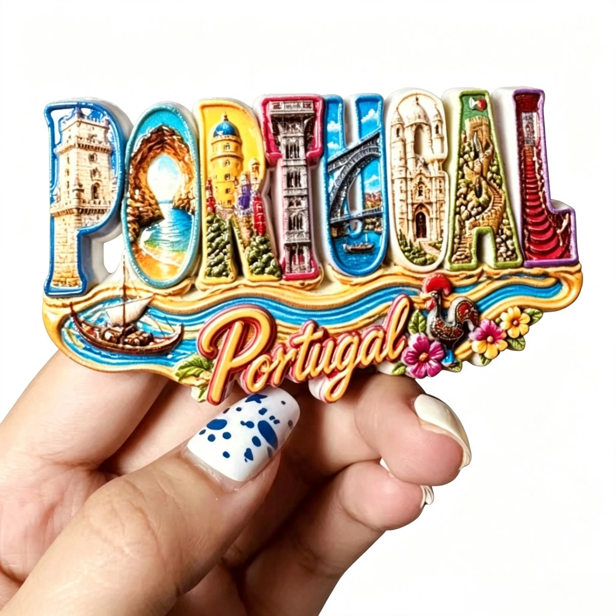 Europe Portugal  3D Fridge Magnets Tourism Souvenir Refrigerator Magnets Sticker