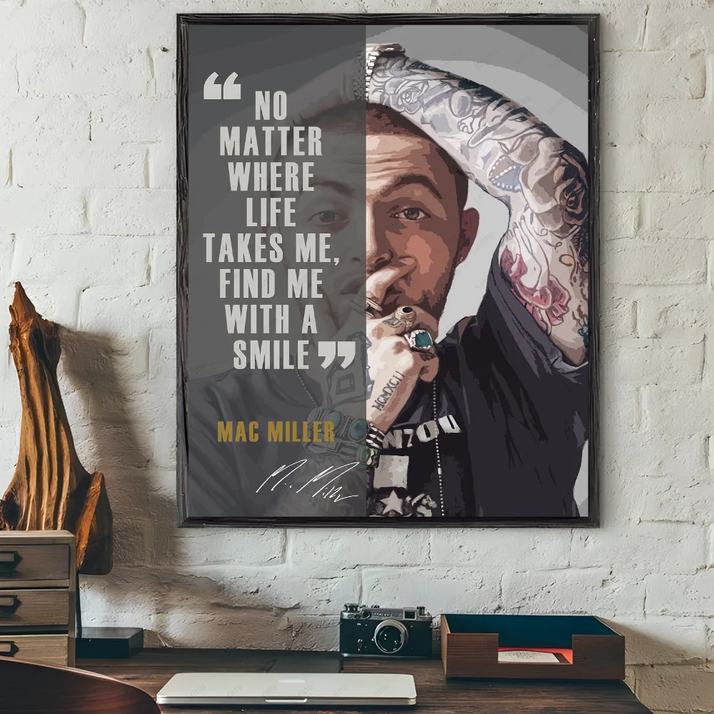 Rapper M-Mac Miller โปสเตอร์ตก - Interior Design Poster บทวิจารณ์และราคา