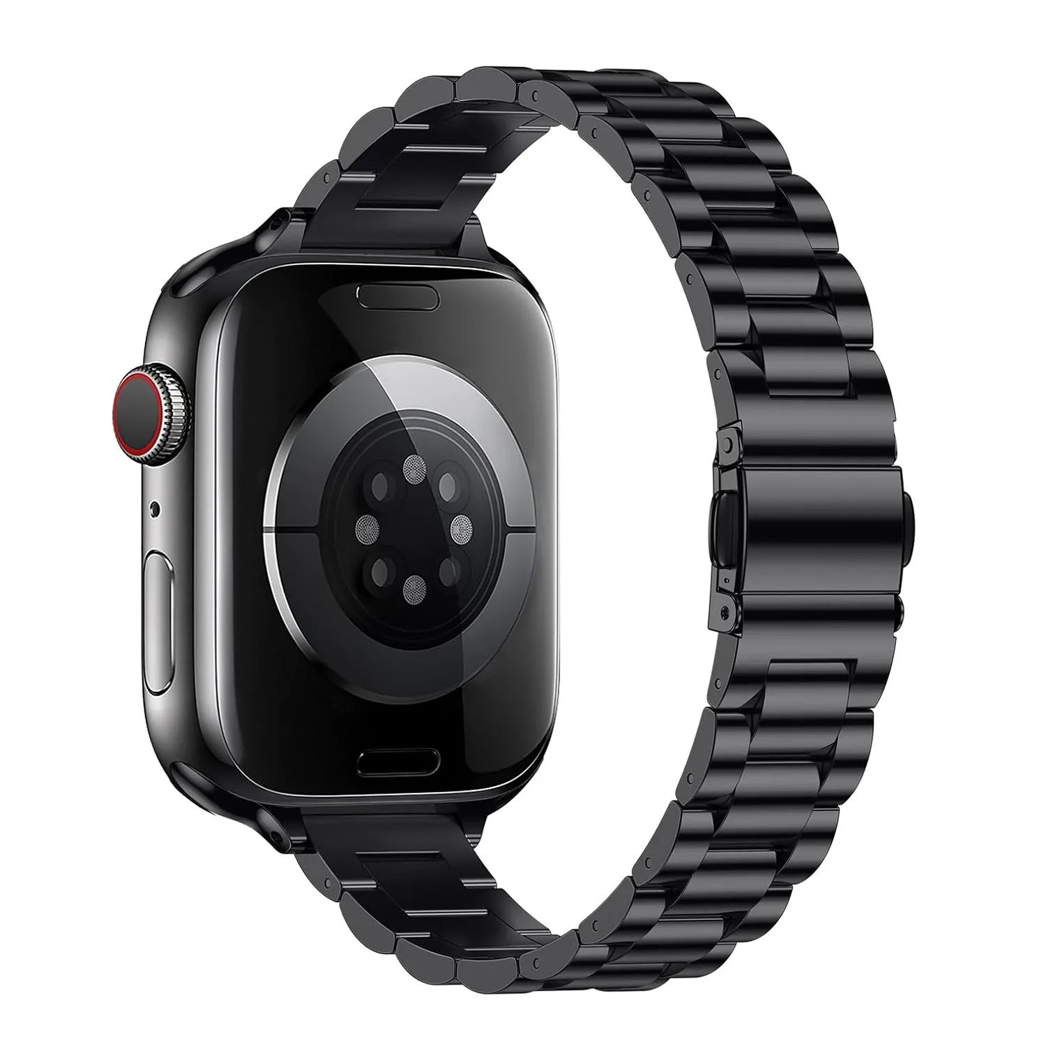 Cienki pasek do zegarka ze stali nierdzewnej kompatybilny z Apple Watch Series 9 8 7 6 5 4 3 SE Ultra 38mm 40mm 41mm/42mm 44mm 45mm 49mm