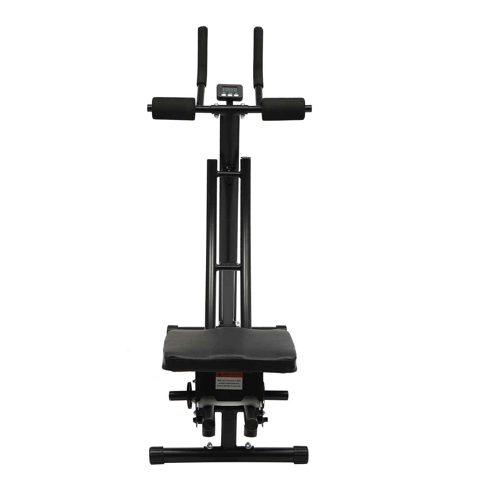 Foldable ab crunch trainer with dual track design