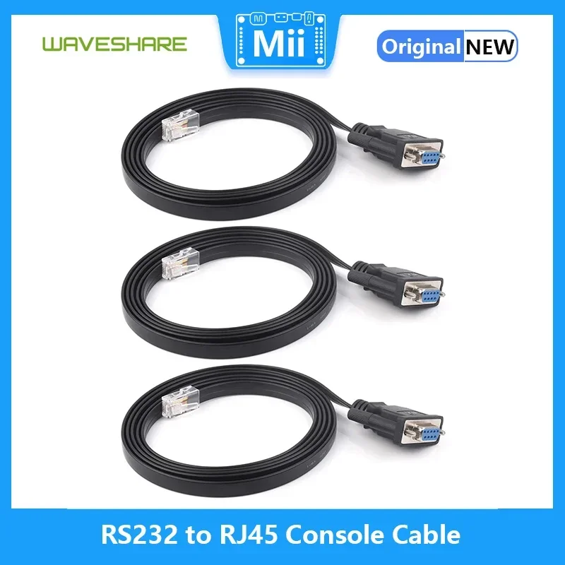 

1/3pcs/lot Waveshare RS232 to RJ45 Console Cable, RS232 DB9 Female Port to RJ45 Console Male Port, Cable Length 1.8m