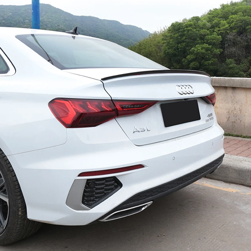 

For Audi A3 S3 8Y Sedan Spoiler 2021 2022 Real Carbon Fiber Rear Trunk Wing S Style Accessories Body Kit