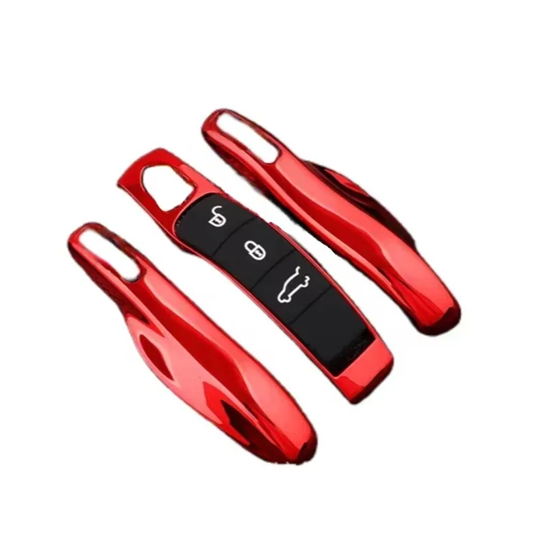 Car Smart Remote Key Case Fob Covers Set Shell for Porsche Panamera Spyder Carrera Macan Boxster Cayman Cayenne 911 970 981 991