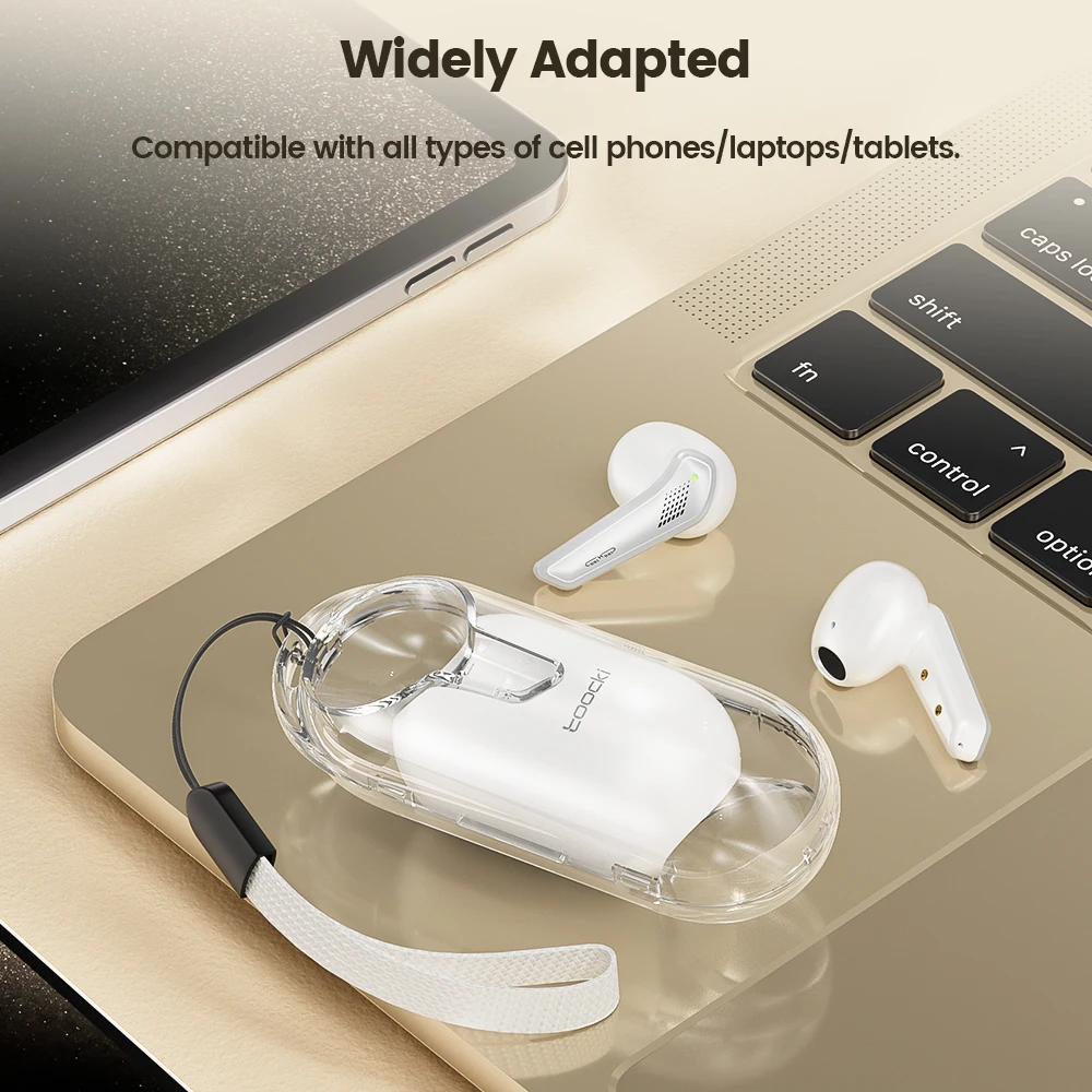 Toocki TWS Wireless Earphones Bluetooth 5.3 28dB True Wireless Earbuds Touch Control Earbuds Semi-in-ear Low Latency Headset