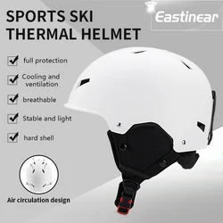 Eastinear-casco de esquí de alta calidad, ultraligero, transpirable, equipo de esquí para deportes al aire libre, casco cálido para hombres y mujeres