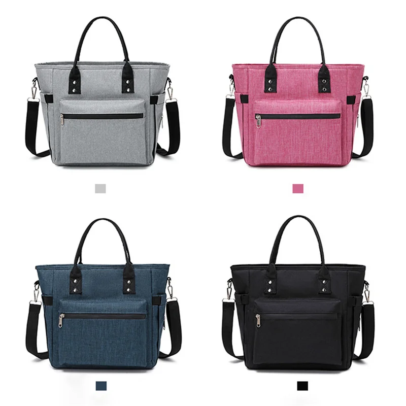 Insulated Portable Crossbody Lunch Bags Waterproof Oxford Cloth High Capacity Food Bento Thermal Storage Container Cooler Bags