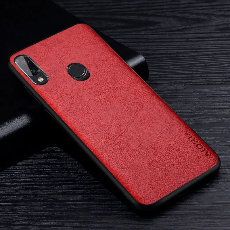 Leather Case For Xiaomi Redmi Note 7 Pro Luxury Business Style Retro Litchi Pattern Back Cover for redmi note 7 pro phone case