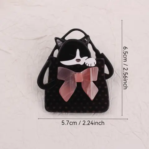 Akrylbroscher med olika mönster Kattväska Flicka Papegoja Körsbärsporträtt Universum Söt Kreativ Stil för Klädaccessoarer 10 best sales papegojesmycken - №6