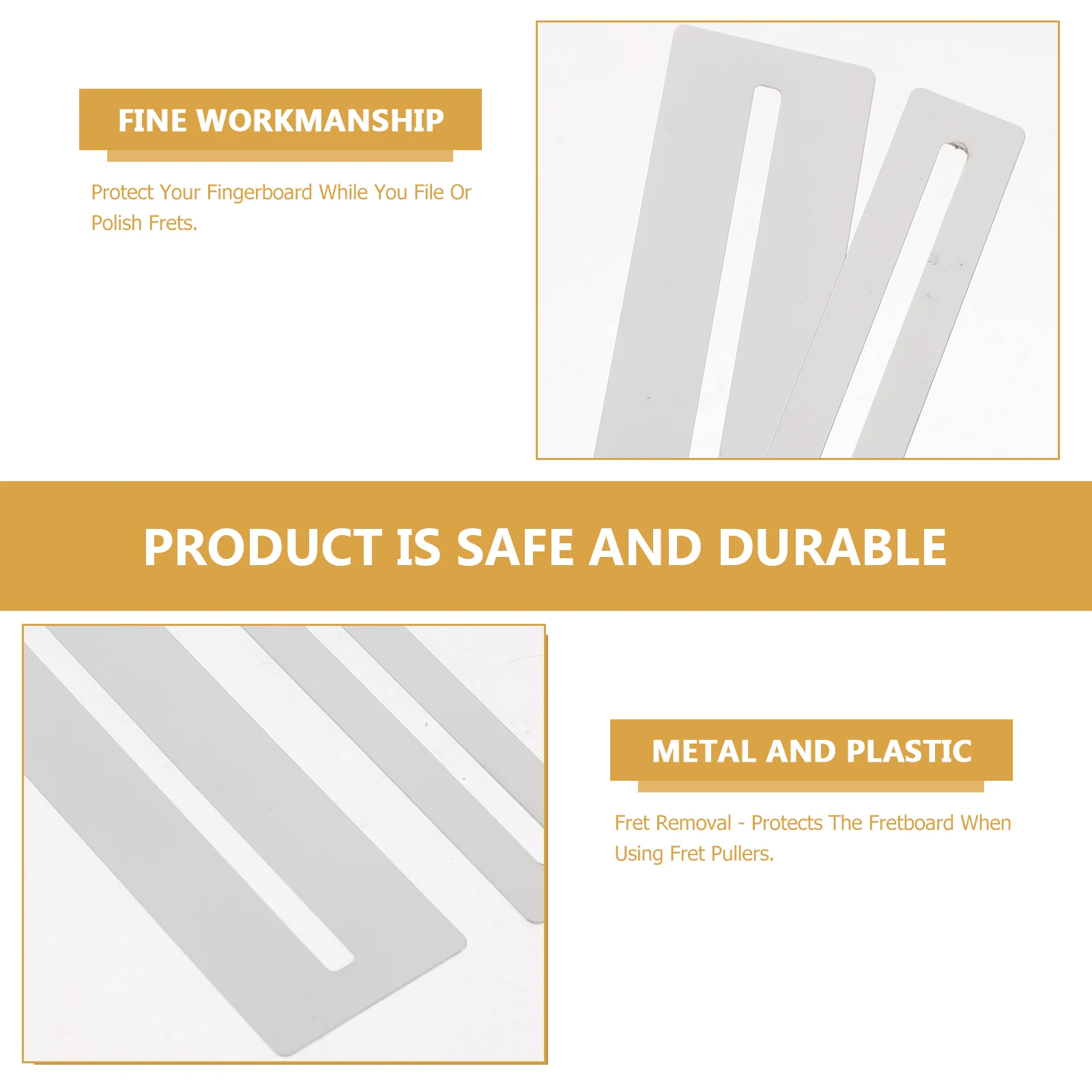 

2pcs Fretboard Fret Protector Fingerboard Guard Luthier Tool Guitar Bass Mandolin Ukulele Repair File Polish Guard Strip Black