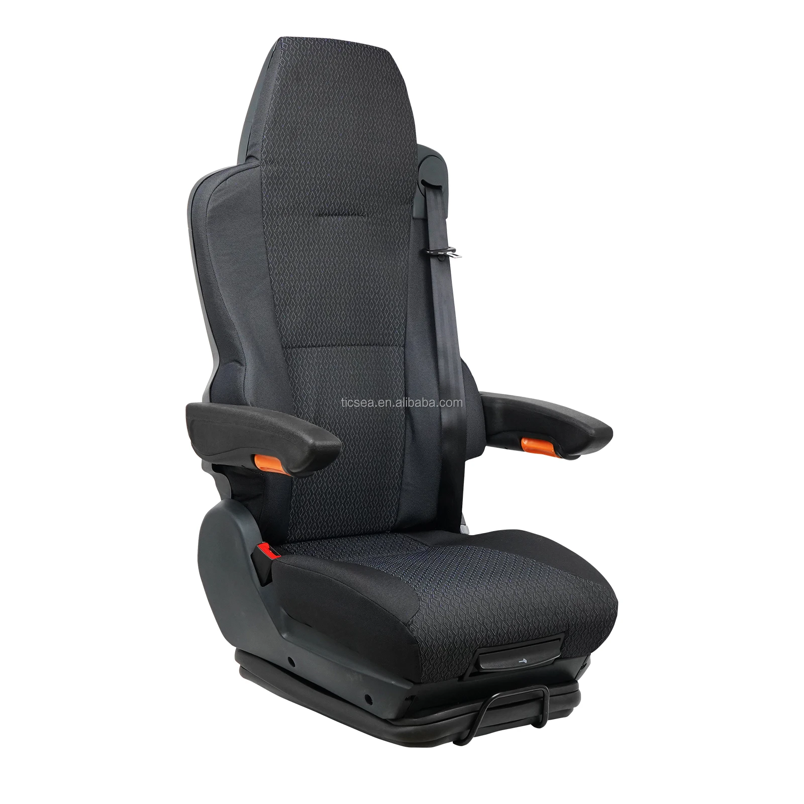 Horizontal Position Adjustment Switch Freightliner Semi Air Ride Truck Seat with 3 Point Seat Belt