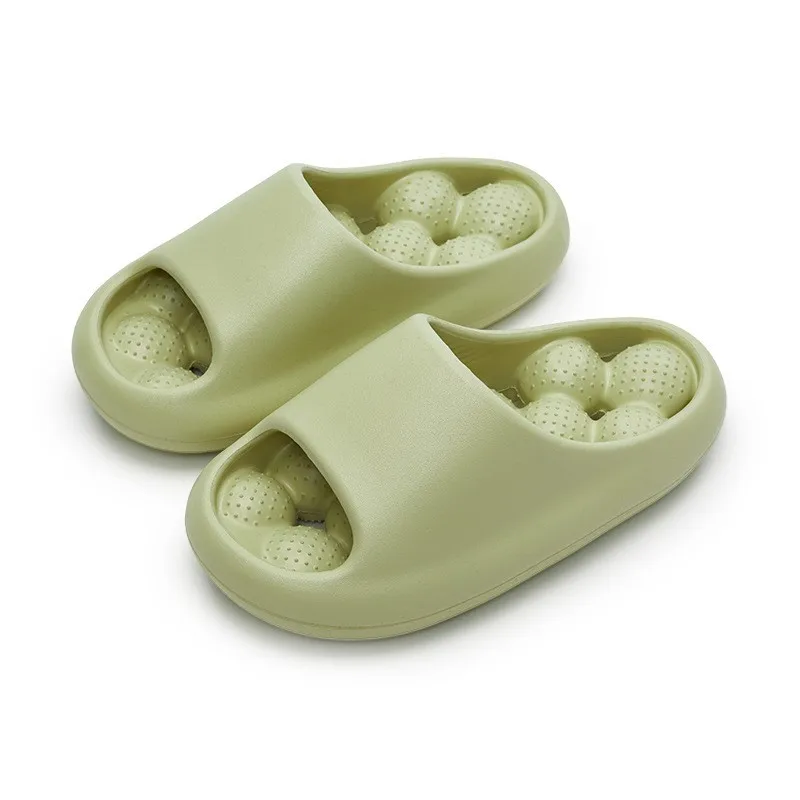 Thick Sole Slippers Massage Summer Bathroom Non-slip Couple EVA Sandals Hollow Sole Prevents Water Accumulation Breathable Shoes
