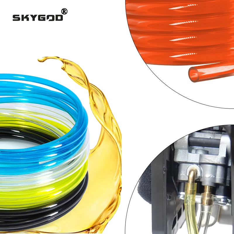 1~20m Fuel Hose ID X OD 2x3.5/2x4/2.5x5/3x5/3x6/4x6/5x8/6x8/7x10mm TPU Gas Pipe for Motorcycles Tricycles Lawn Mower Oil Tubing