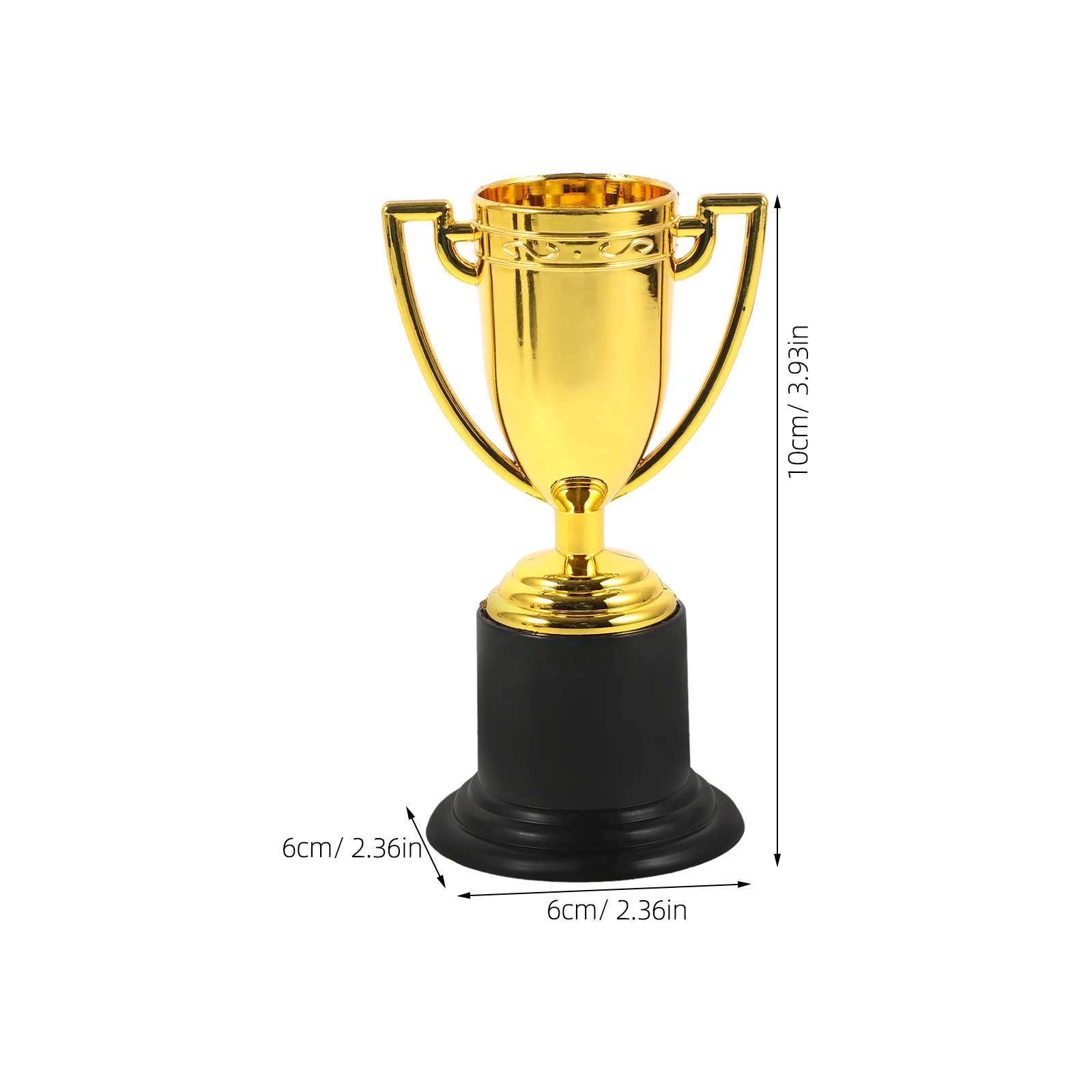 6pcs Plastic Trophies Golden Award Cups Mini Size Sport Prizes Kids Gifts Durable Long Use Commemorative Items Team Sports