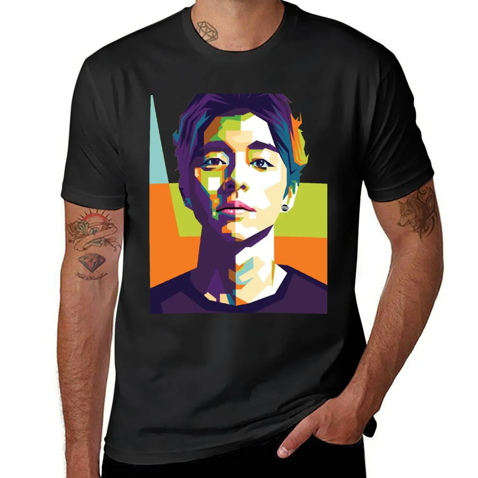 

Gong Yoo in Pop Art Design T-Shirt Blouse tees plain anime clothes slim fit t shirts for men