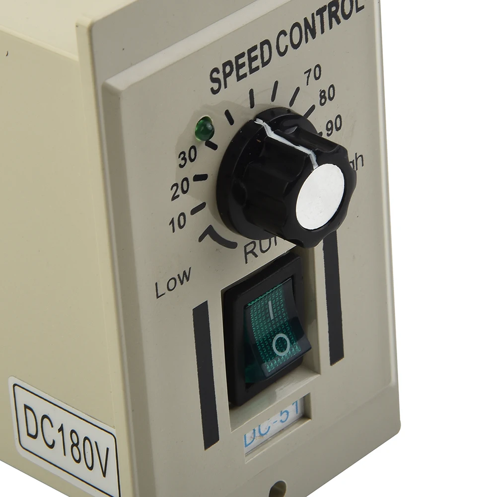 

Soft Start Function, Stepless Speed Regulation DC Motor Speed Controller, AC Input 220V DC Output 180V, Fits Under 400W Motors