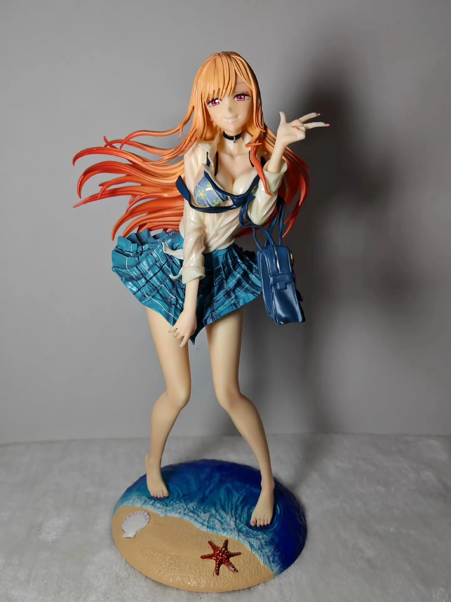 28 سنتيمتر أنيمي فستاني حبيبي كيتاجاوا مارين الشكل الشاطئ الدائمة الموقف نموذج اللعب هدية دمية جمع الديكور البلاستيكية