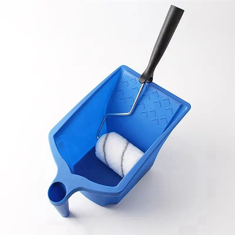 AA94-2 Pcs Roller Brush Holding Paint Cup New Material Convenient Construction Blue Plastic Paint Tray Paint Tool Set