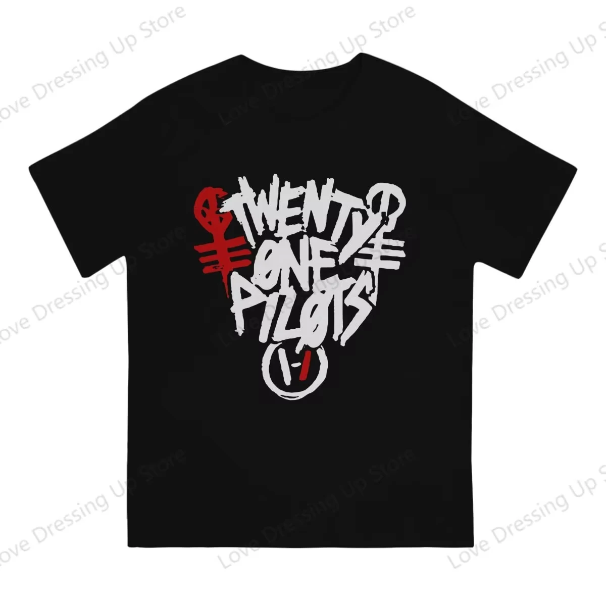 

2025 Casual Men and Women T-Shirt Rock Band Twenty One Pilots Short Sleeve Tshirts Street Short Sleeve Tee