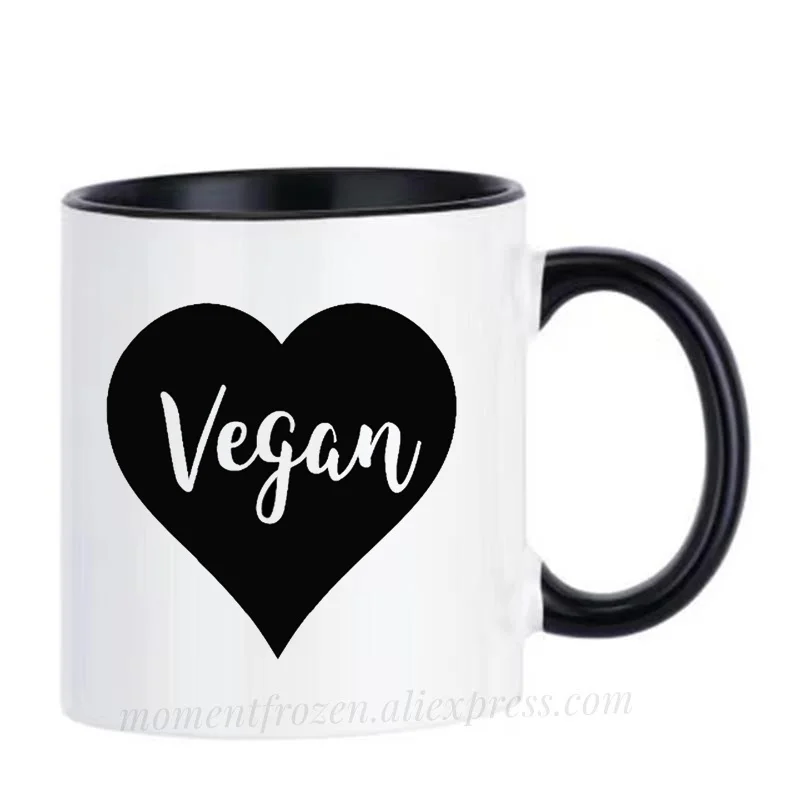 Vegan Cup Cafe Caffeine Cocoa Coffee Mugs Tea Mugen Vegetarian Gifts Home Decal Milk Tableware Coffeeware Teaware Beer Drinkware