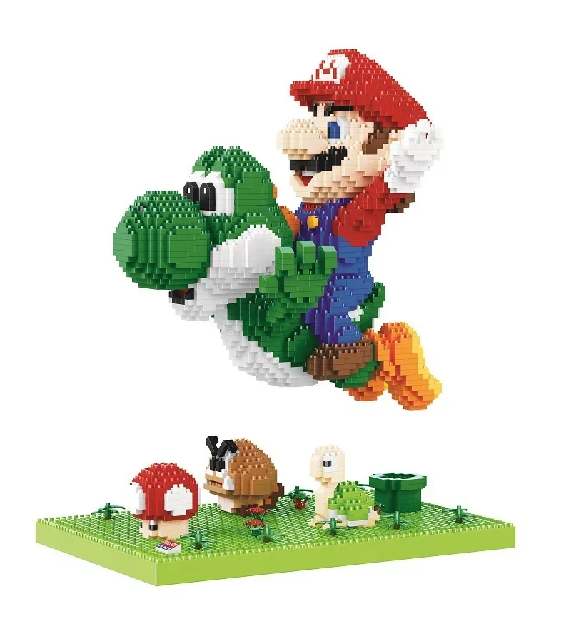 Flying Super Mario Action Figure Toy Doll for Boys Girls Decompression Anime Assemble Puzzle Toys Children's Xmas Birthday Gift