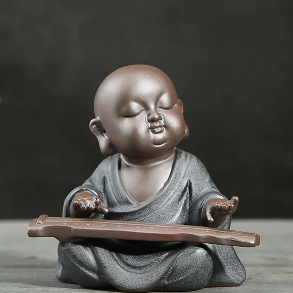 

1Pcs Black Tea Pet Purple Clay Sculpture Tea Tray Decor Desktop Ornament Statue Ornament