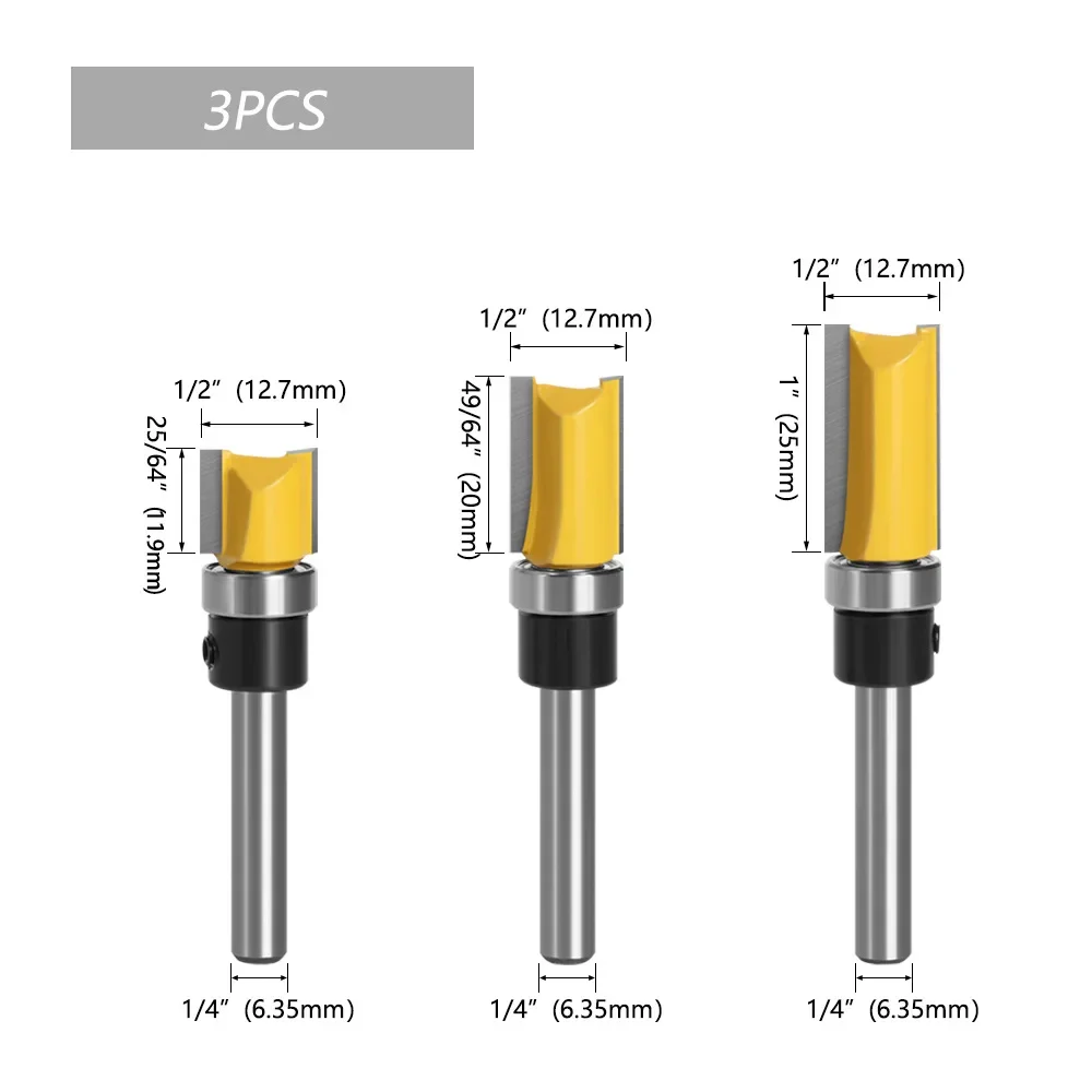 3PCS 1/4