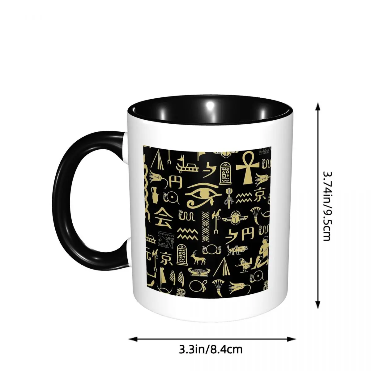 Ancient Egypt God Horus And Anubis Egyptian Pharaoh Mug Funny Ceramic Coffee Cups Tea Mugs Milk Cup Drinkware Gifts for Friends