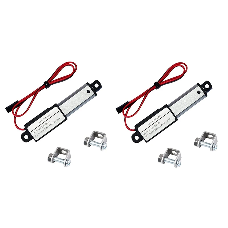 

2X Electric Mini Linear Actuator - 1.2Inch Stroke, 64N/14.4Lb, Speed 0.6Inch/S Waterproof Motion Actuator Small 12V DC