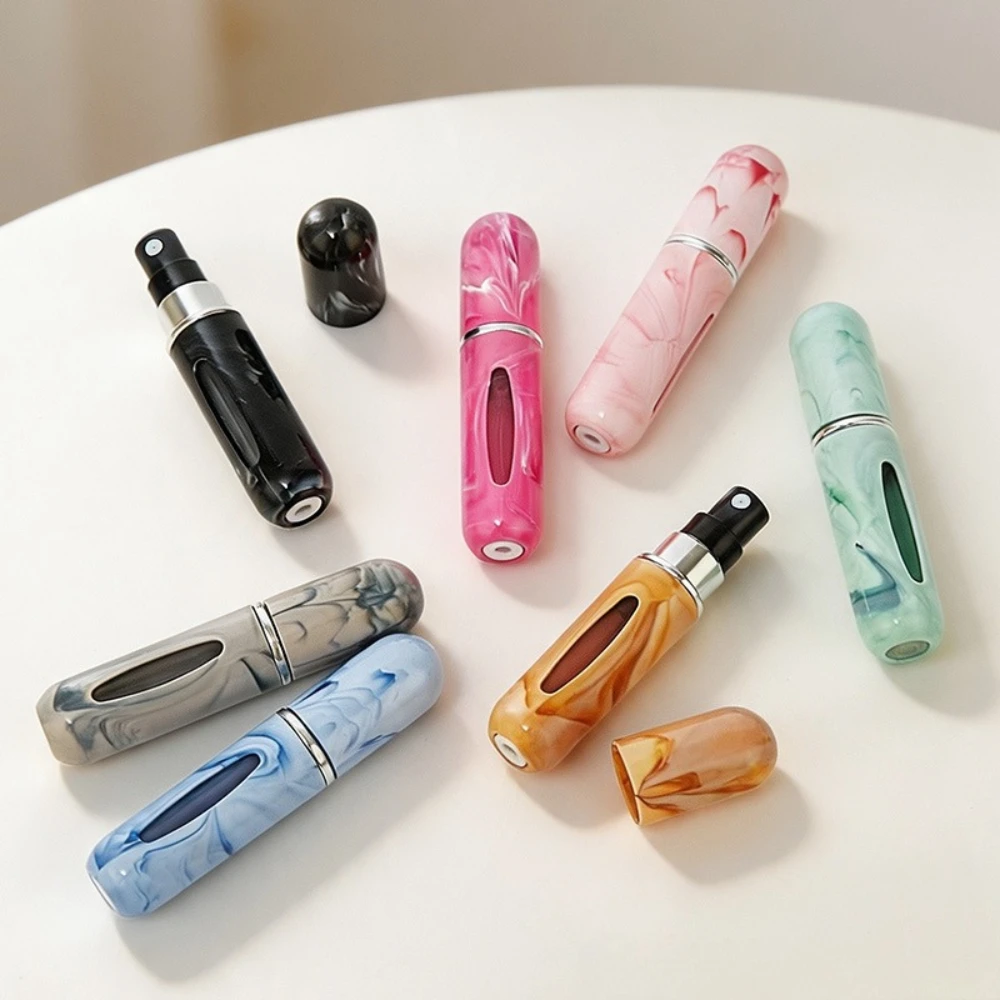 5ml Marble Pattern Perfume Atomizer Refillable Bottom Fill Portable Mini Travel Spray Bottle Empty Fragrance Container