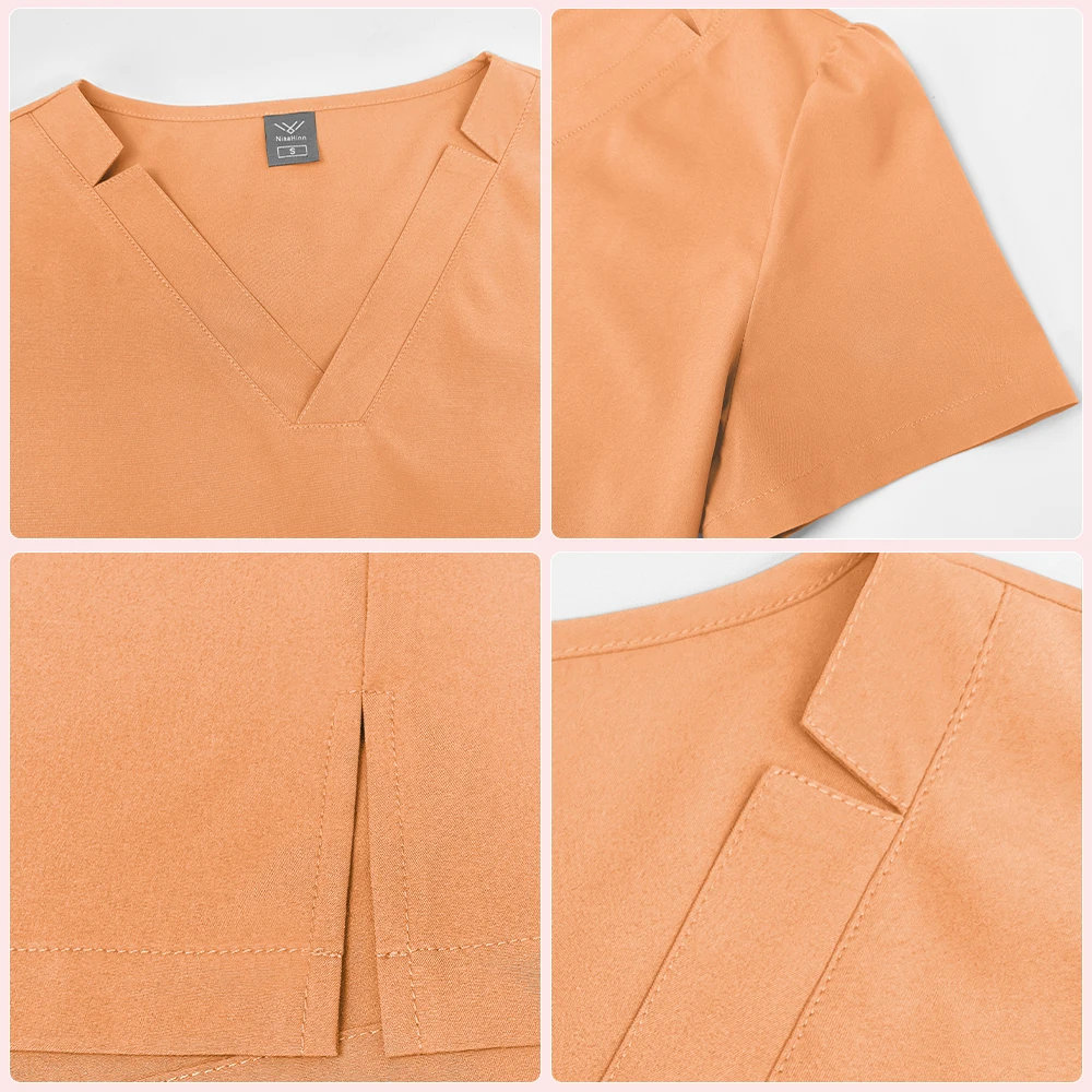 Uniformes cirúrgicos mulher moda arco cinto enfermagem esfrega conjunto uniforme médico calças superiores hospital ternos clínicos beleza spa roupas