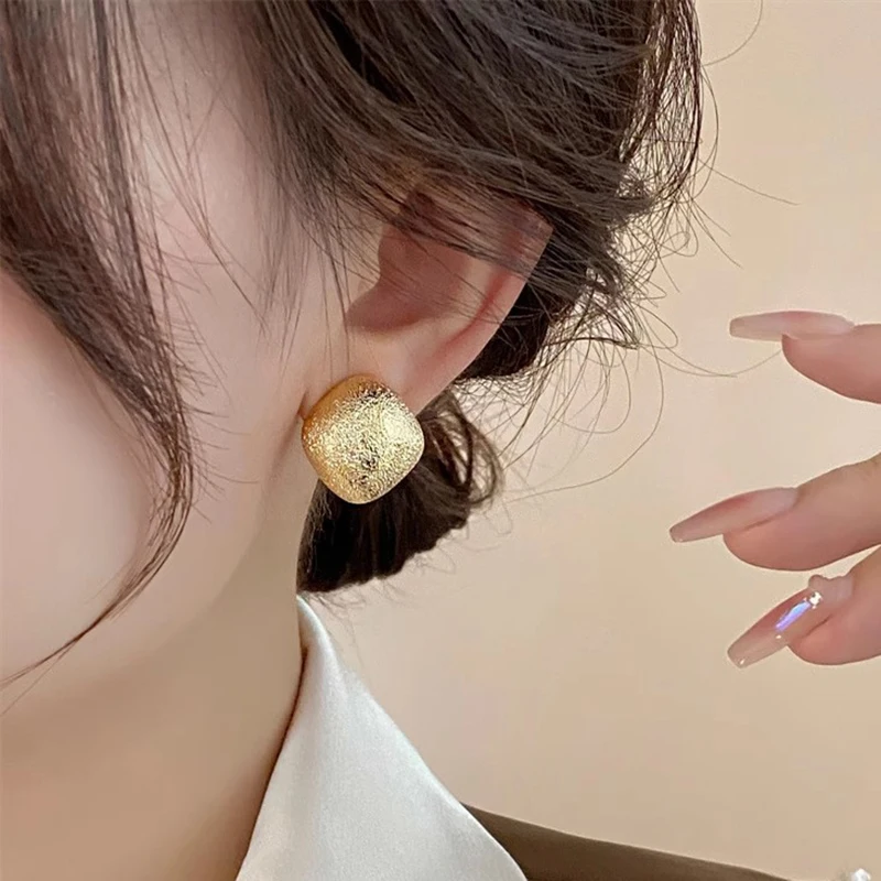 موضة هندسية ساحة وأقراط المرأة سيدة خمر ماتي تصميم غرامة المجوهرات بالجملة الفتيات حفلة عيد ميلاد أقراط هدية