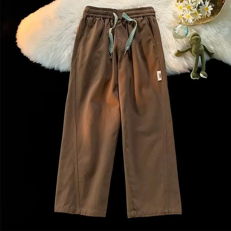 

Осенние широкие свободные прямые повседневные мужские универсальные рабочие брюки в стиле ретро в ленивом стиле