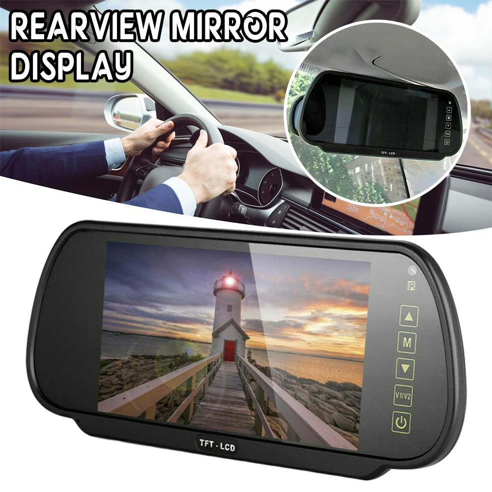 Large Screen Rear View Monitors Mirror Durable Waterproof Rear View Mirror For Vehicles Car