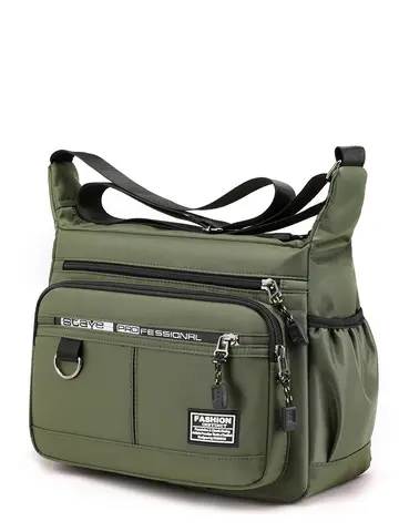 Design Oxford Shoulder Bag Large Capacity Men's Casual Multi-layer Pocket Fashion Single Shoulder Crossbody Luxury Messenger Bag