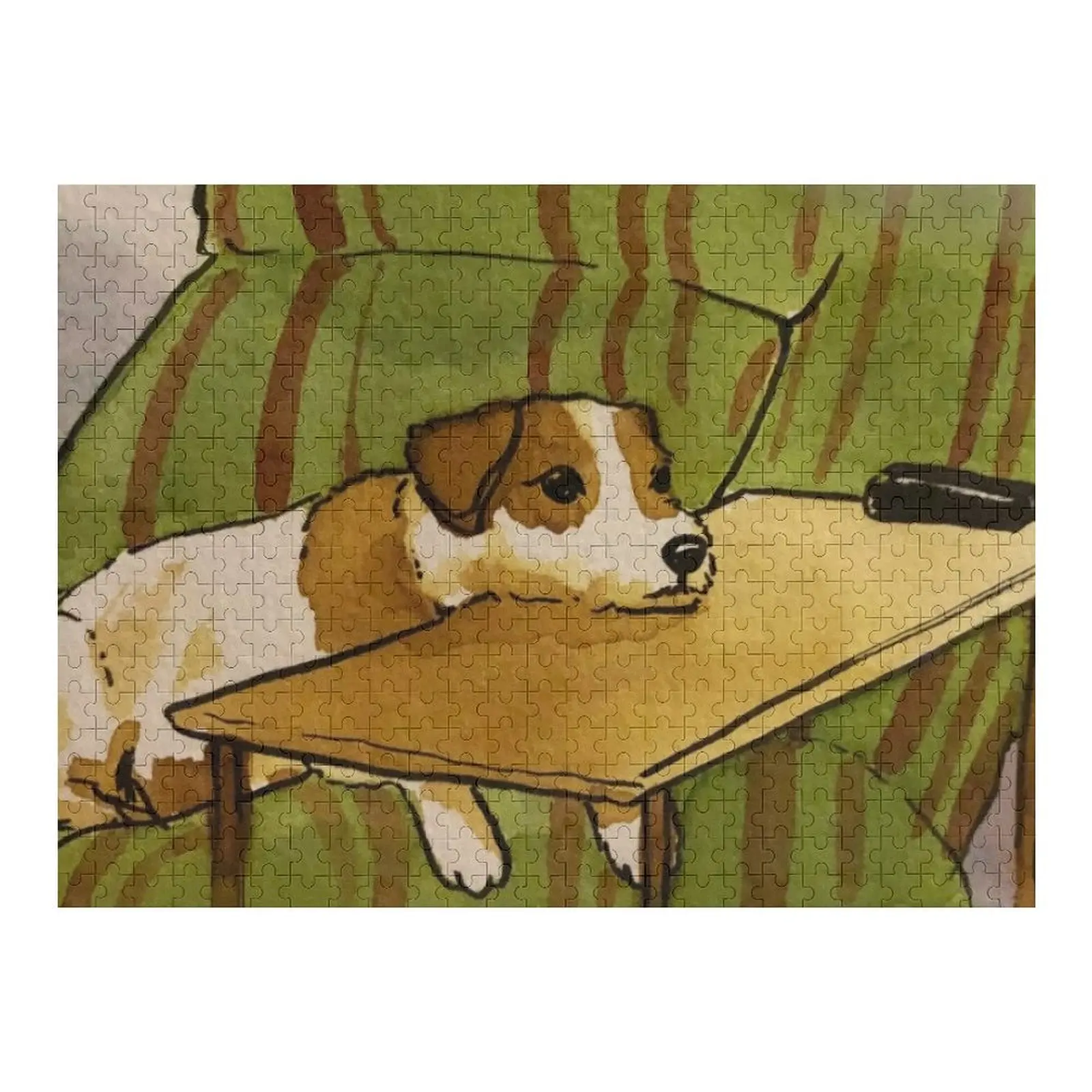 

Eddie on the Couch Jigsaw Puzzle Custom Name Wood Wood Animals Puzzle