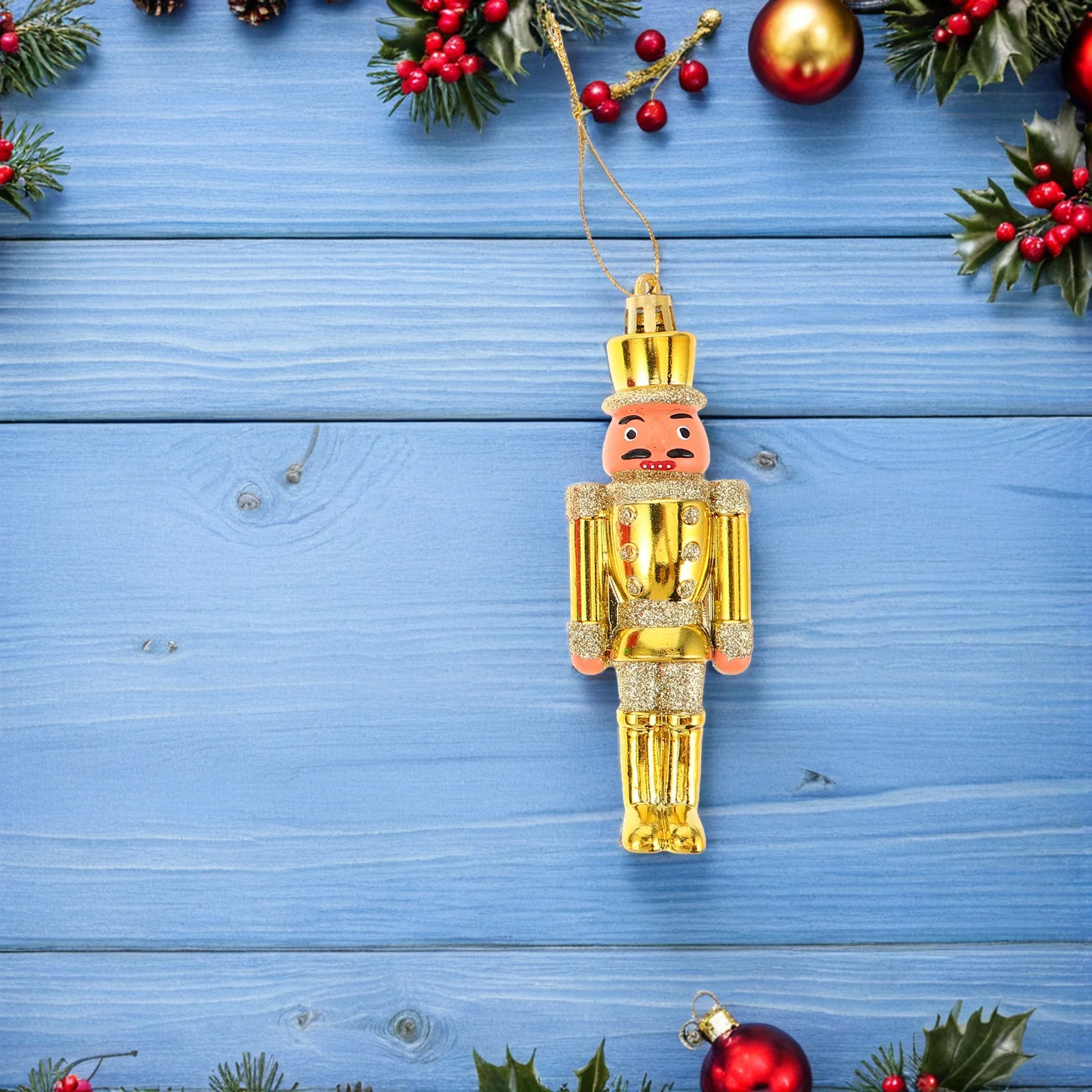 

6Pcs Nutcracker Soldier Tree Decorations Shatterproof Festive Ornaments for Christmas Holiday Home Decoration Set