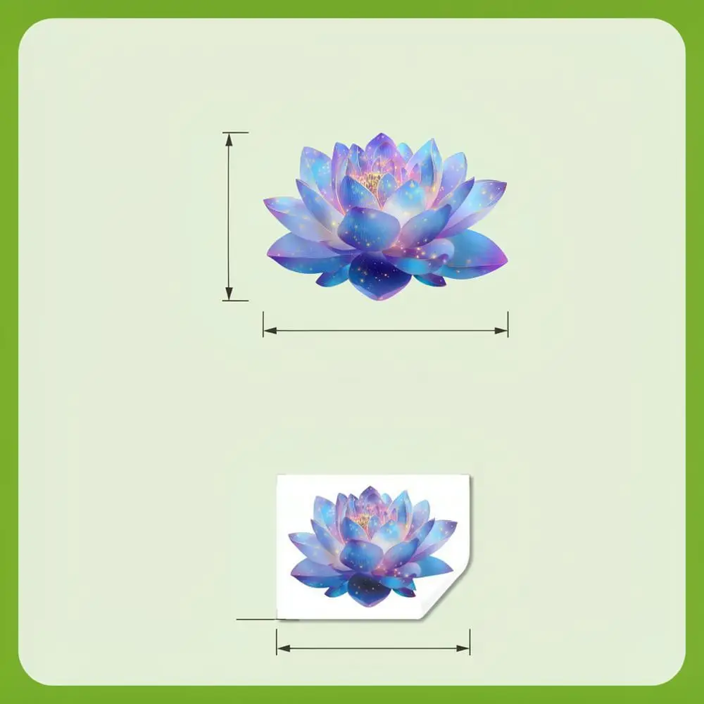 Night Light Toilet Seat Sticker Starry Lotus Bathroom Decor Self Adhesive Waterproof Decal Modern Bathroom Improvement Art