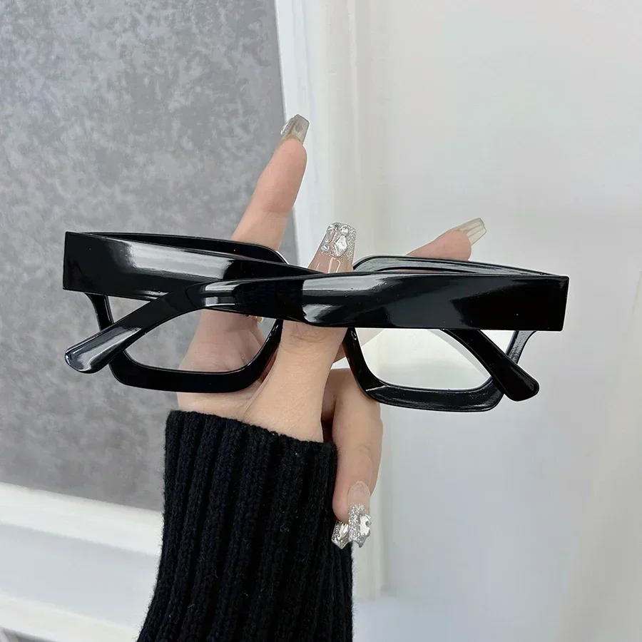 Square Black Light Frame Glasses Anti Blue Optical Eyewear