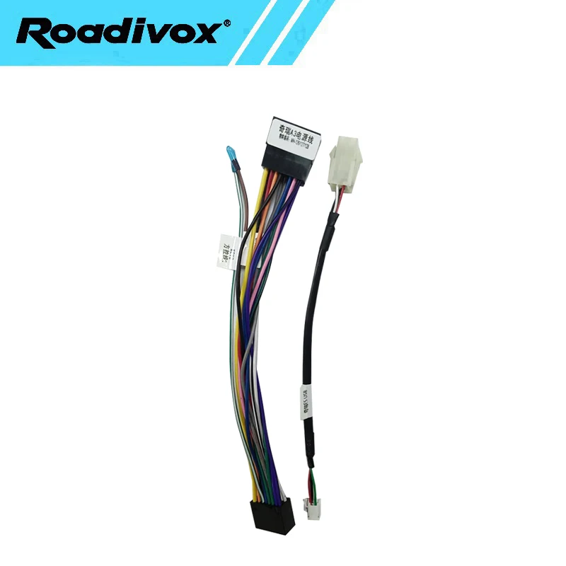 K Car Radio Wire Harness Power Adapter For CHERY A3 E5 Fulwin 16pin Android Stereo Video GPS Multimedia ISO Cable Connector