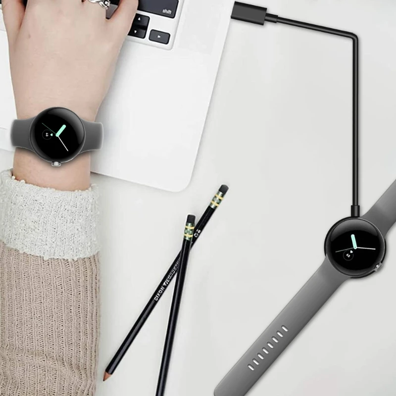 Держатель зарядного шнура USB Type-C, адаптер питания, док-станция, магнитный кронштейн для беспроводного зарядного кабеля Google Pixel Watch