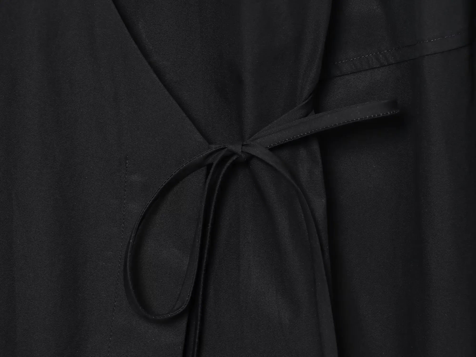 BSAY casual big shirt dresses summer new women Long sleeved Fold waist white V-neck wrapped style robe chic French Evening