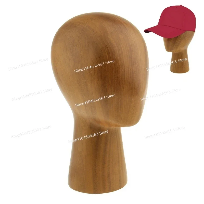 Fiberglass Wood Grain Mannequin Manikin Dummy Head Model Hair Wigs Cap Hat Display Holder Stand For Hat Wig Display Holder