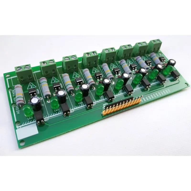 8 Channels 220V Optocoupler Isolation Detection Board 8 Channels Optocoupler Isolation Detection  AC Voltage Be Connected To PLC