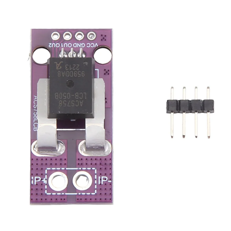 [NEW A09R!】 ACS758 ACS758LCB-050B Current Module Linear Hall Current Sensor PFF-T Current Detection 3-5V 50A Easy Install Easy T