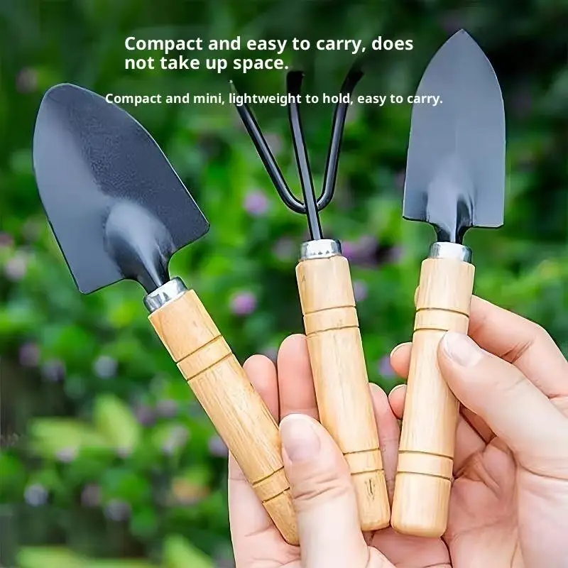 Mini Garden Tool Set For Garden Plants Flower Pot Cactus Vegetables Digging Weeding Indoor Small Plants Garden Tools 3Pcs/Set