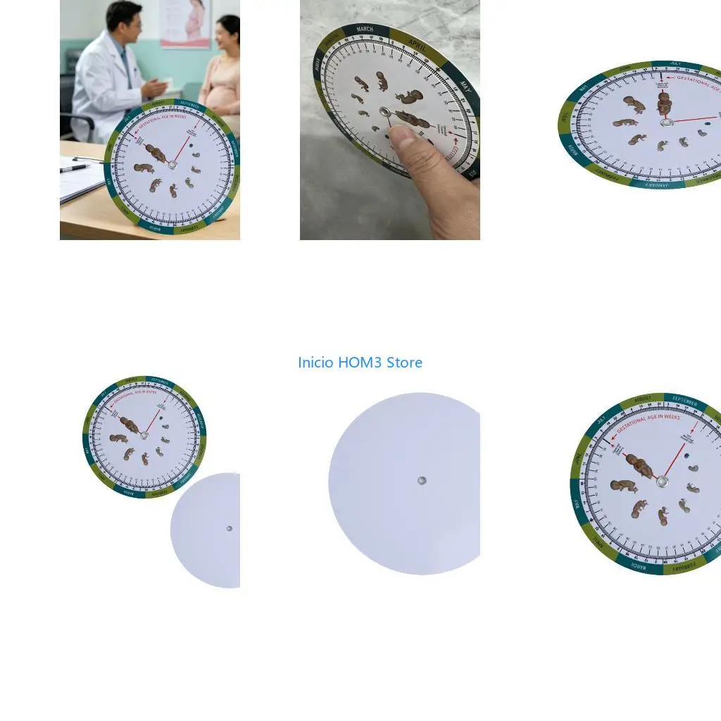 A5YD Simple To Install Pregnancy Measurement Wheel For Parents Midwives Health Workers Quick Baby Development Reference