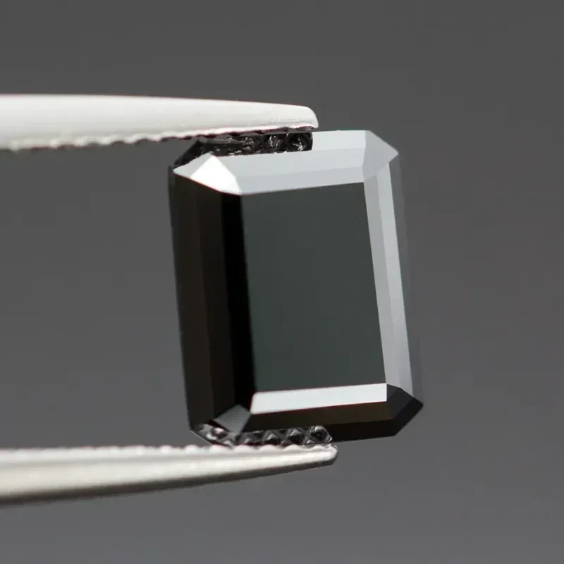 مويسانيتي حجر اللون الأسود الطبيعي قطع الزمرد سحر الأحجار الكريمة عقد دي اي واي أقراط المواد الرئيسية مع شهادة #4