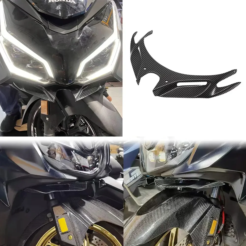 

For Honda Forza 350 2021 2022 2023 Motorcycle Front Fairing Winglets Aerodynamic Beak Nose Cone Wing Extension Cover Cowl