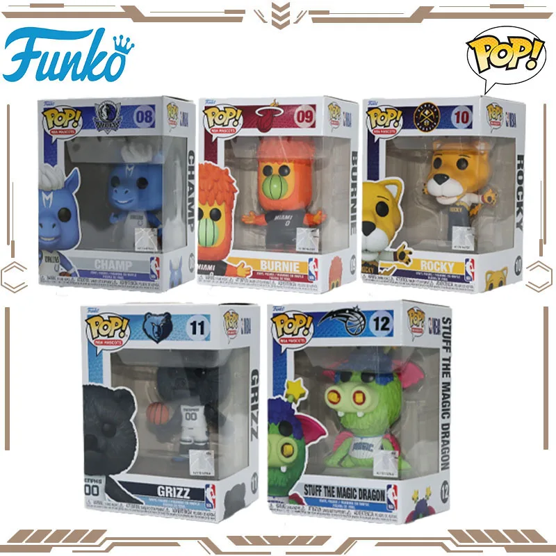 

Funko POP Original Champ Burnie Rocky Grizz Stuff The Magic Dragon Action Figure Toys for Boys Girls Gift Collectible Model