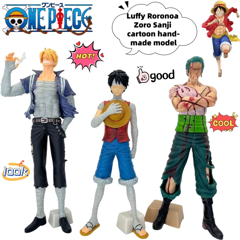 

Цельный Луффи Ророноа Зоро Санджи, вторичная мультяшная анимация, периферийные устройства, модель ручной работы, персонализированные креативные украшения, подарок